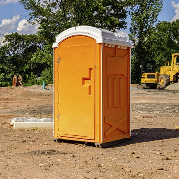 how often are the porta potties cleaned and serviced during a rental period in Springville